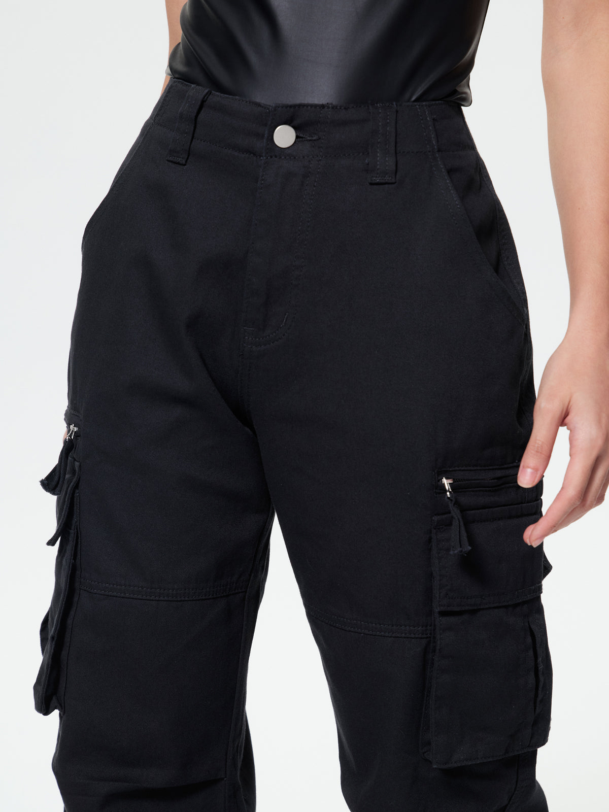 Washed Vintage Baggy Cargo Jeans