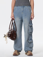 Pocket Patch Boyfriend Fit Cargo Jeans