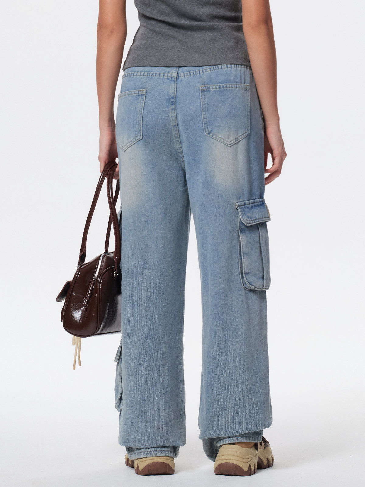 Pocket Patch Boyfriend Fit Cargo Jeans