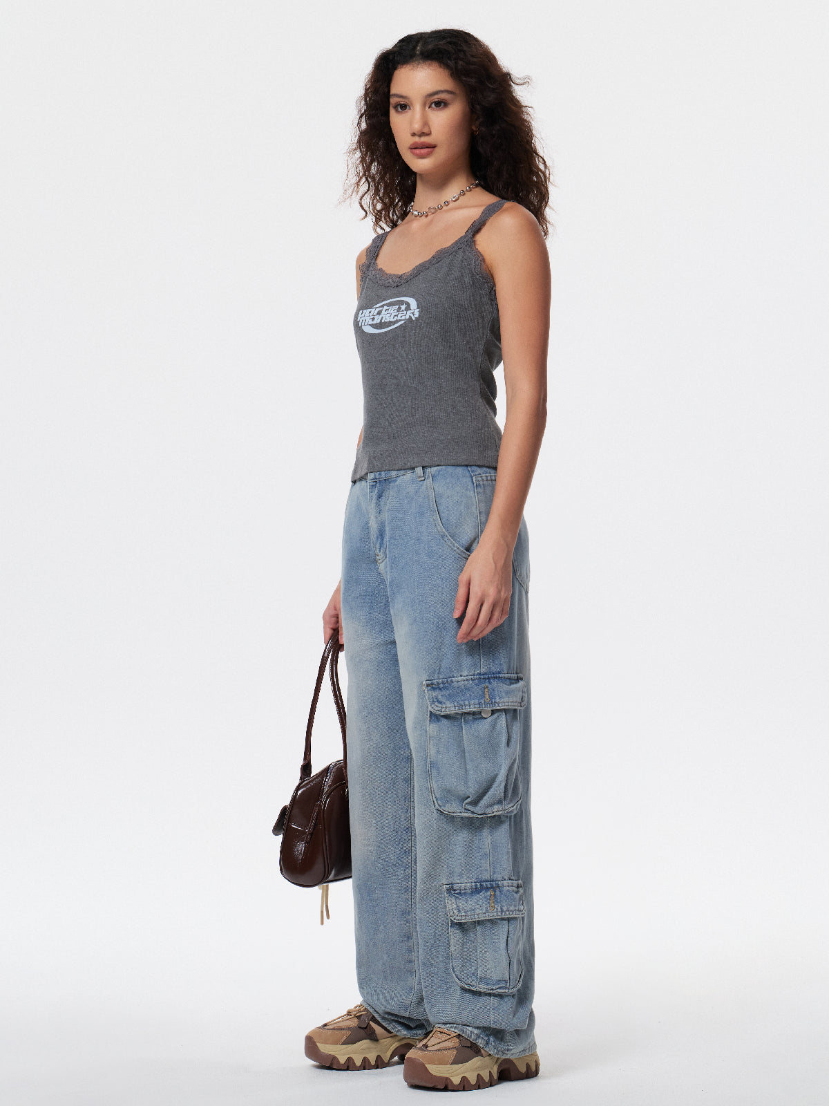 Pocket Patch Boyfriend Fit Cargo Jeans