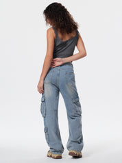 Pocket Patch Boyfriend Fit Cargo Jeans