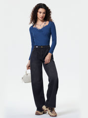 Dark Wash Vintage Baggy Boyfriend Jeans