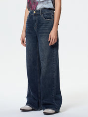 Dark Wash Vintage Baggy Boyfriend Jeans