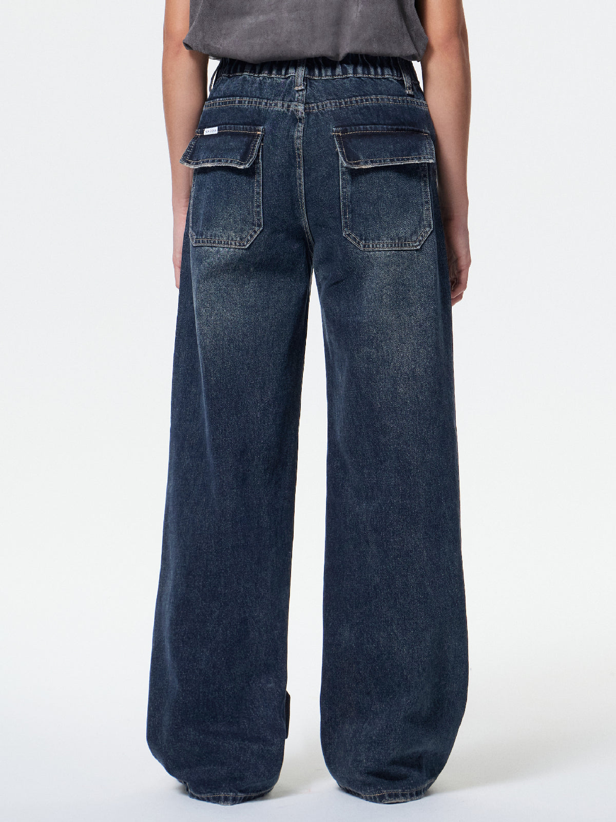 Dark Wash Vintage Baggy Boyfriend Jeans