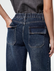 Dark Wash Vintage Baggy Boyfriend Jeans