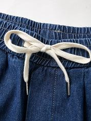 Punk Blue Wash Baggy Cargo Jeans