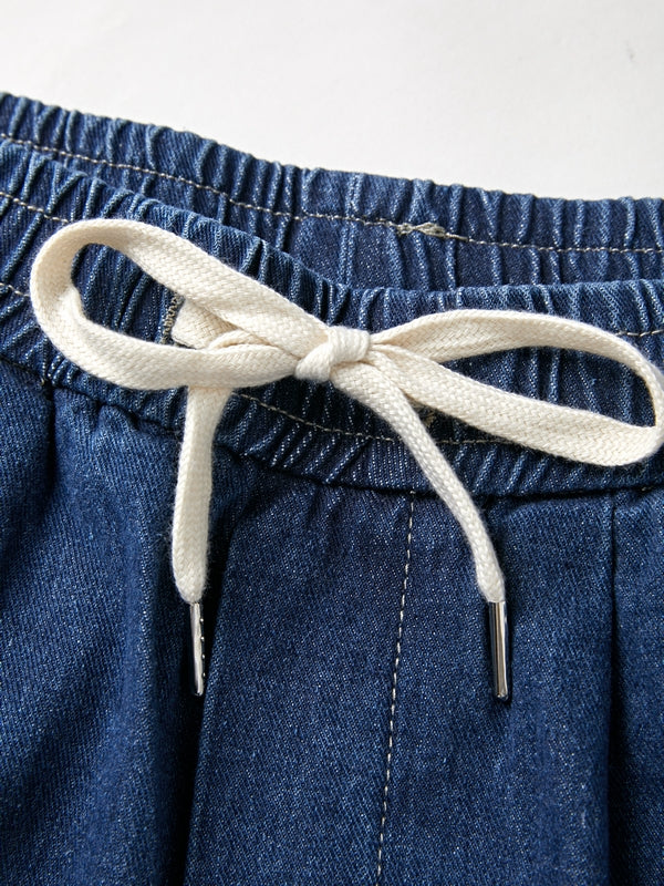 Punk Blue Wash Baggy Cargo Jeans