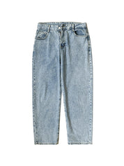 Men's Blue Wash Basic Loose Jeans
