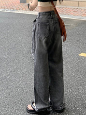 Vintage Wash Distressed Ripped Jeans