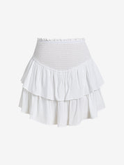 Smock Tiered Ruffle Mini Skirt
