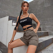 Denim Straight Leg Cargo Shorts