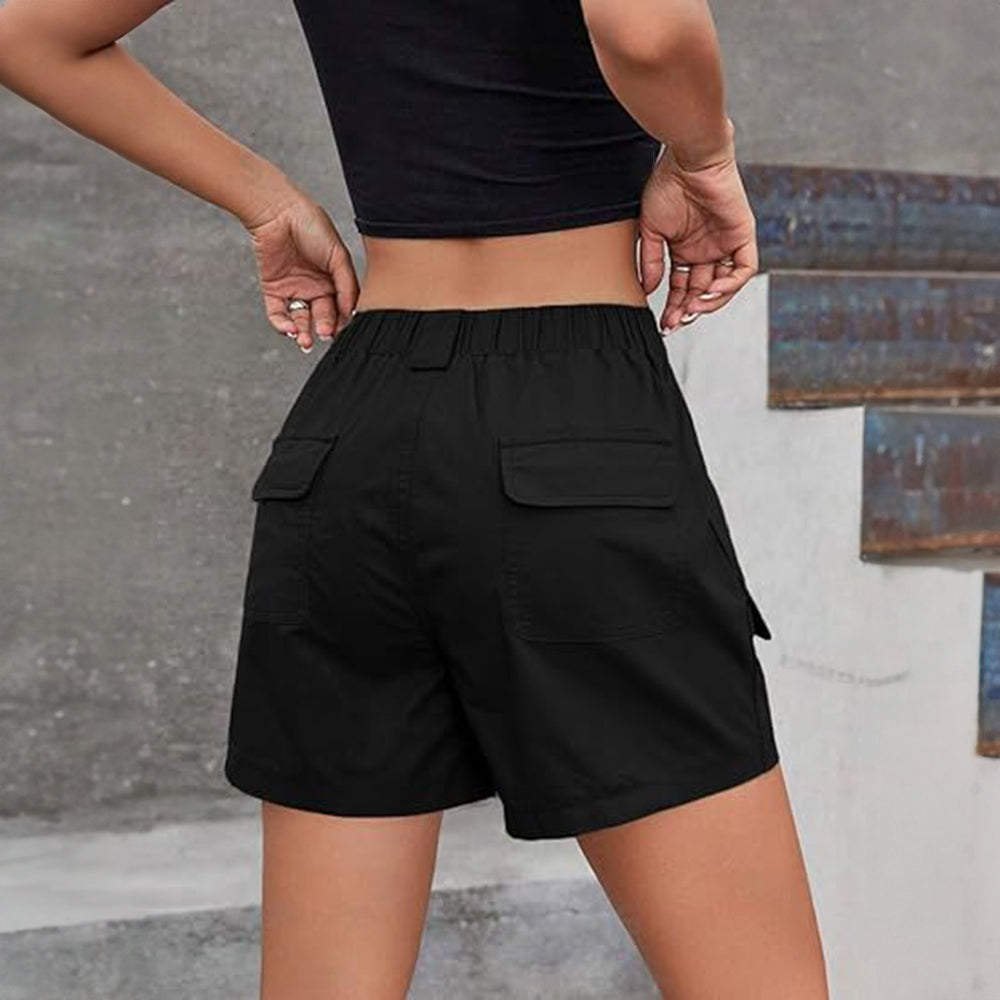 Denim Straight Leg Cargo Shorts