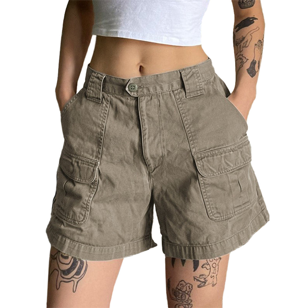 Denim Straight Leg Cargo Shorts