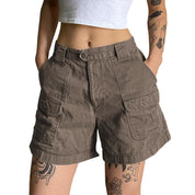 Denim Straight Leg Cargo Shorts