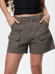 Denim Straight Leg Cargo Shorts