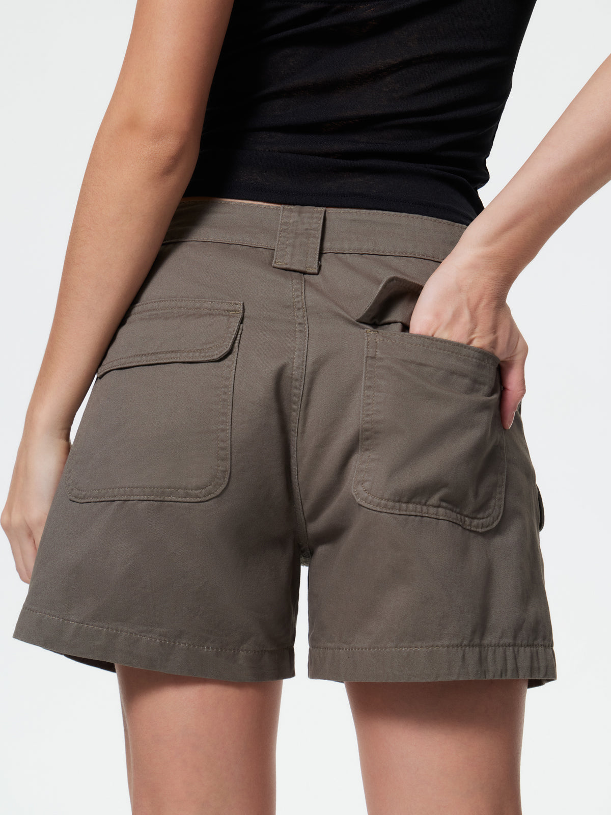 Denim Straight Leg Cargo Shorts