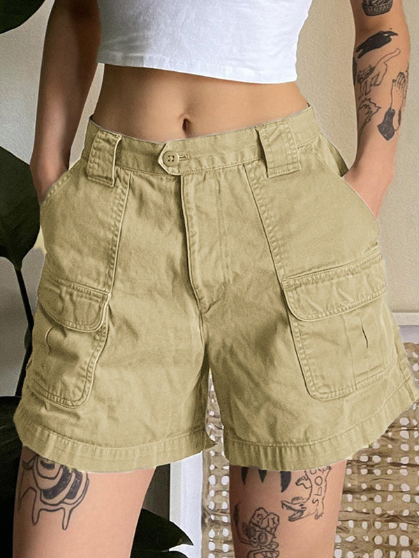 Denim Straight Leg Cargo Shorts