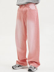Men's Vintage Faded Denim Loose Jeans