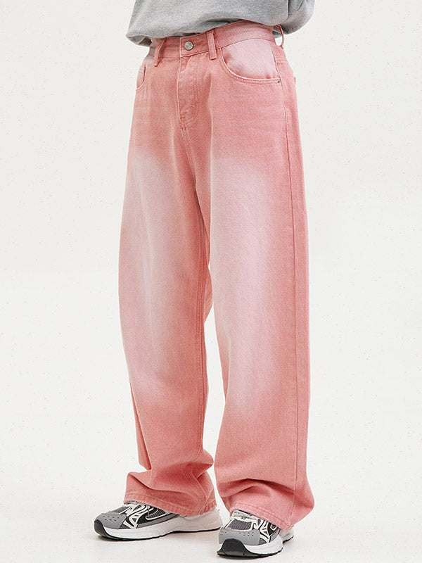 Men's Vintage Faded Denim Loose Jeans