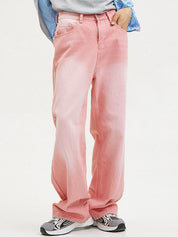 Men's Vintage Faded Denim Loose Jeans