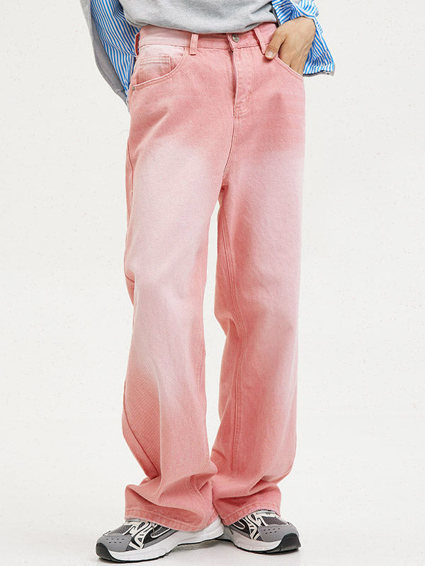 Men's Vintage Faded Denim Loose Jeans
