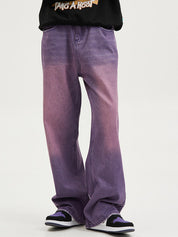 Men's Vintage Faded Denim Loose Jeans