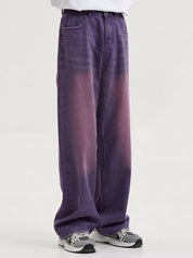 Men's Vintage Faded Denim Loose Jeans