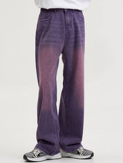Men's Vintage Faded Denim Loose Jeans