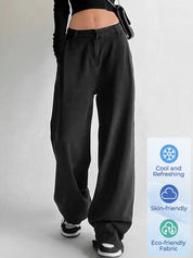 EMMIOL Black High Rise Baggy 26°C/78°F Air Jeans