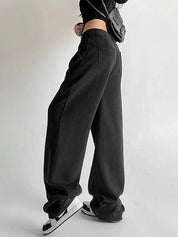 EMMIOL Black High Rise Baggy 26°C/78°F Air Jeans