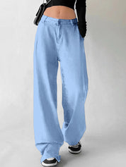 EMMIOL Black High Rise Baggy 26°C/78°F Air Jeans
