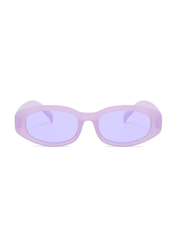 Chunky Oval Frame Sunglasses