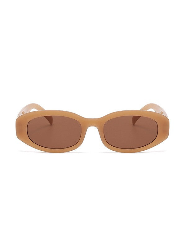 Chunky Oval Frame Sunglasses