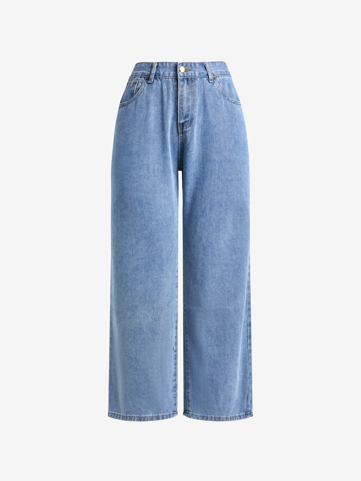 Back Distressed Baggy Ripped Jeans