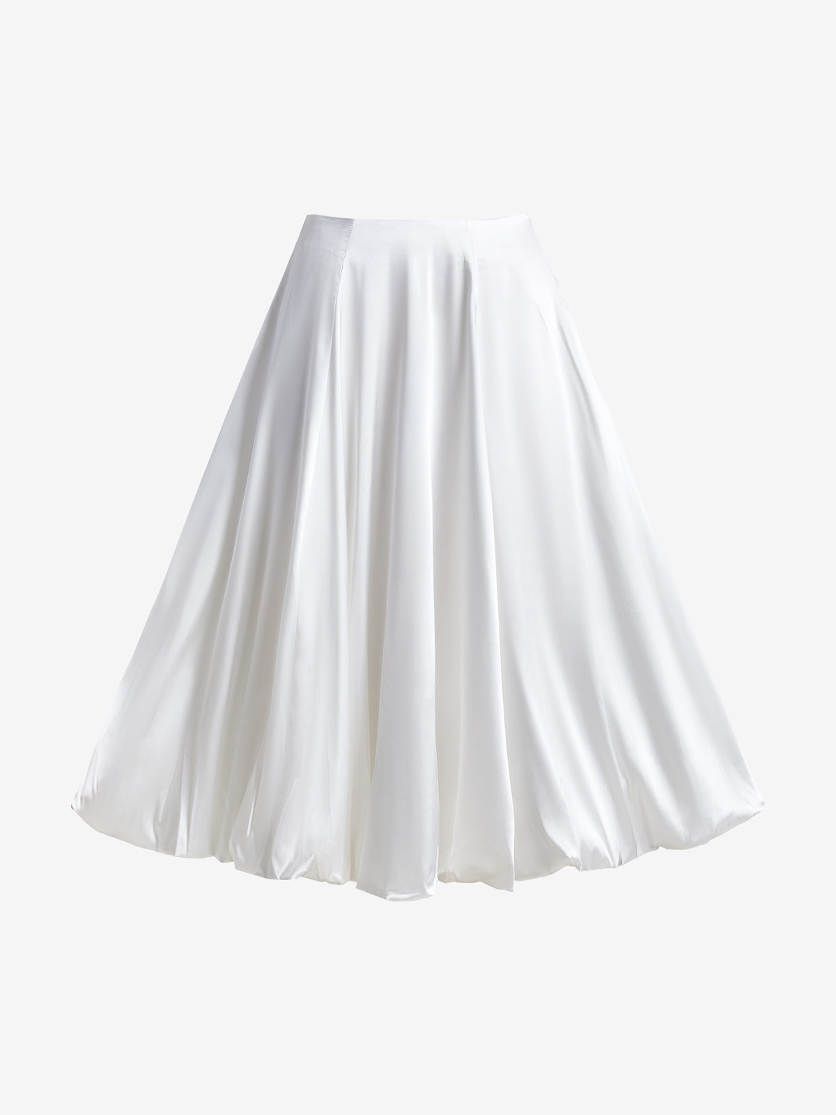 Pure Color Romantic Buds Midi Skirts
