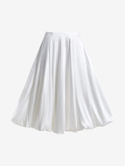 Pure Color Romantic Buds Midi Skirts