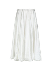 Pure Color Romantic Buds Midi Skirts