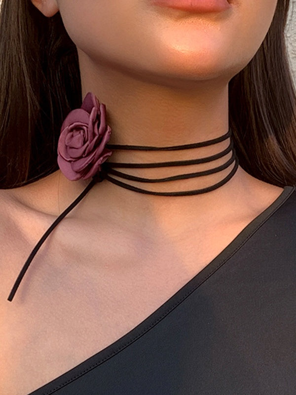 Personalized Handmade Rose Necklace