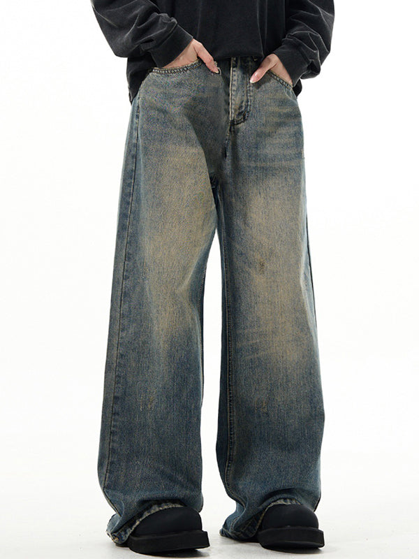 Men's Vintage Wash Loose Jeans
