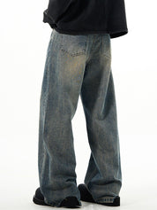Men's Vintage Wash Loose Jeans