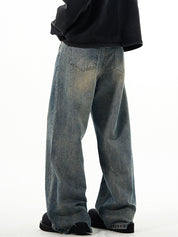 Men's Vintage Wash Loose Jeans