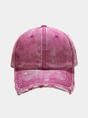 Wash Distressed Denim Ripped Baseball Cap