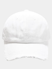 Wash Distressed Denim Ripped Baseball Cap