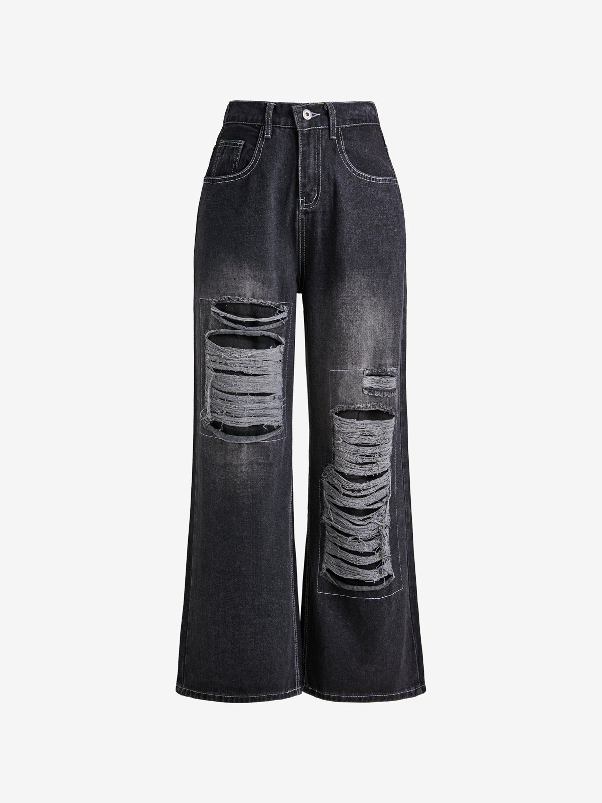 Vintage Ripped High Rise Ripped Jeans