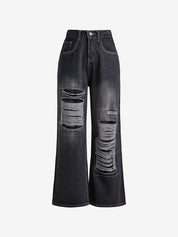 Vintage Ripped High Rise Ripped Jeans