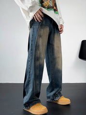 Men's Ombre Wash Loose Jeans