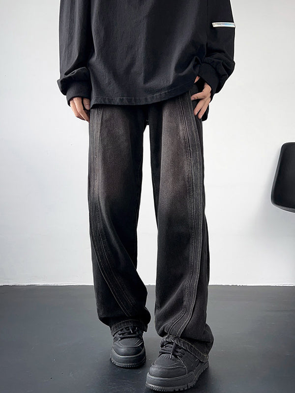 Men's Ombre Wash Loose Jeans