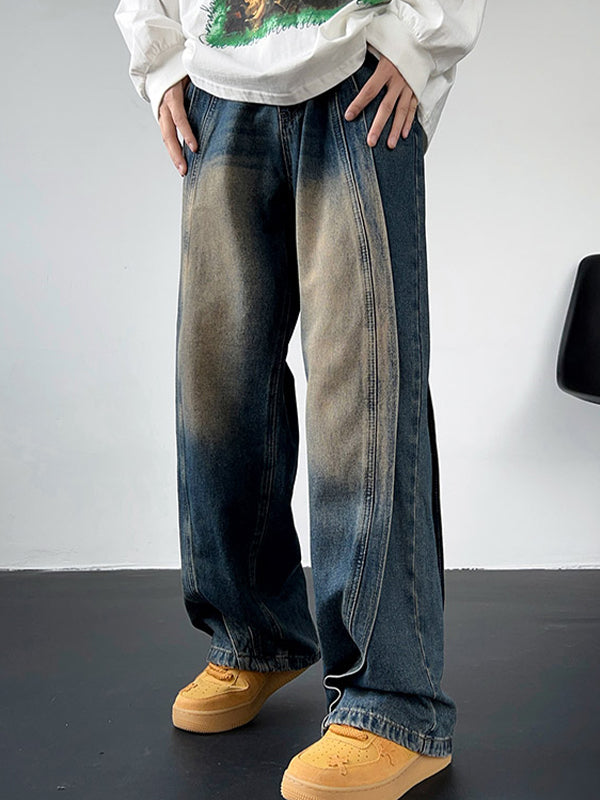 Men's Ombre Wash Loose Jeans