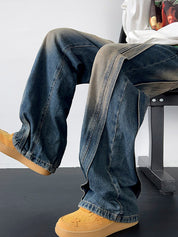 Men's Ombre Wash Loose Jeans