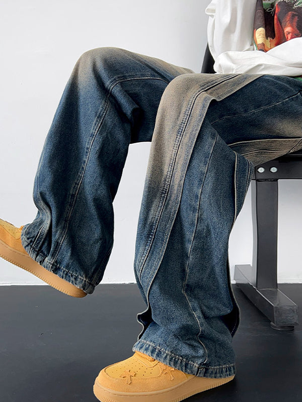 Men's Ombre Wash Loose Jeans